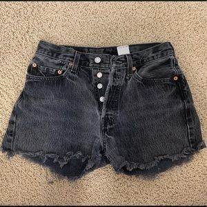 Black Levi 501 Shorts